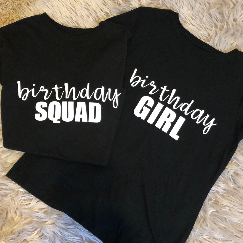 Birthday Girl & Squad Bundle (3 shirts)